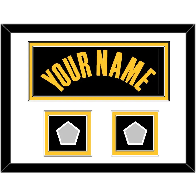 Golden State Name & 2 Finals Patches - Black City (2021-2022) - Double Mat 3