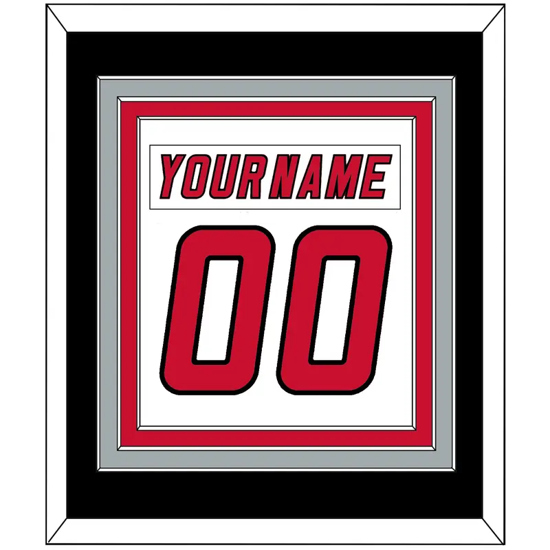Carolina Nameplate & Number (Back) Combined - White Jersey (2000-2007) - Triple Mat 5