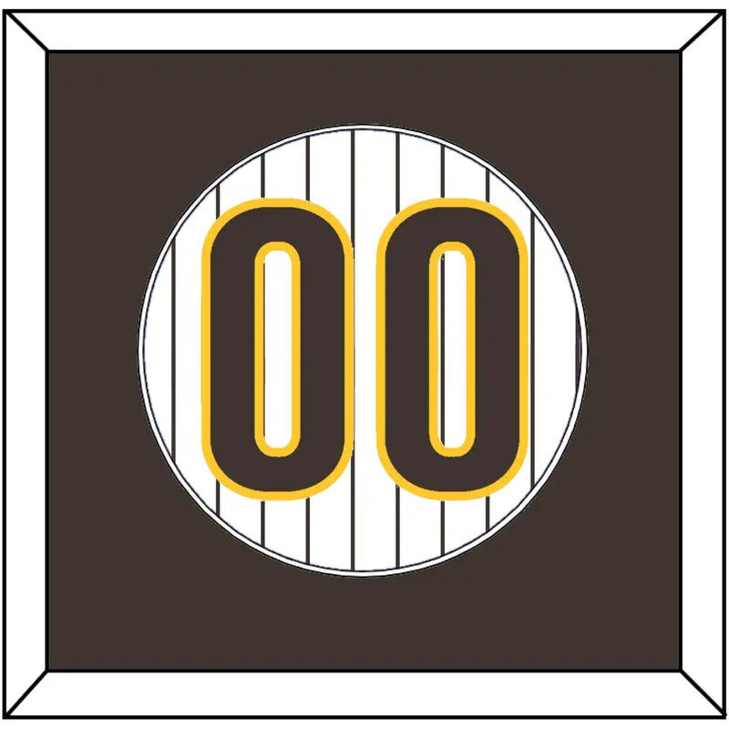 San Diego Number - Home White Pinstripes - Single Mat 1
