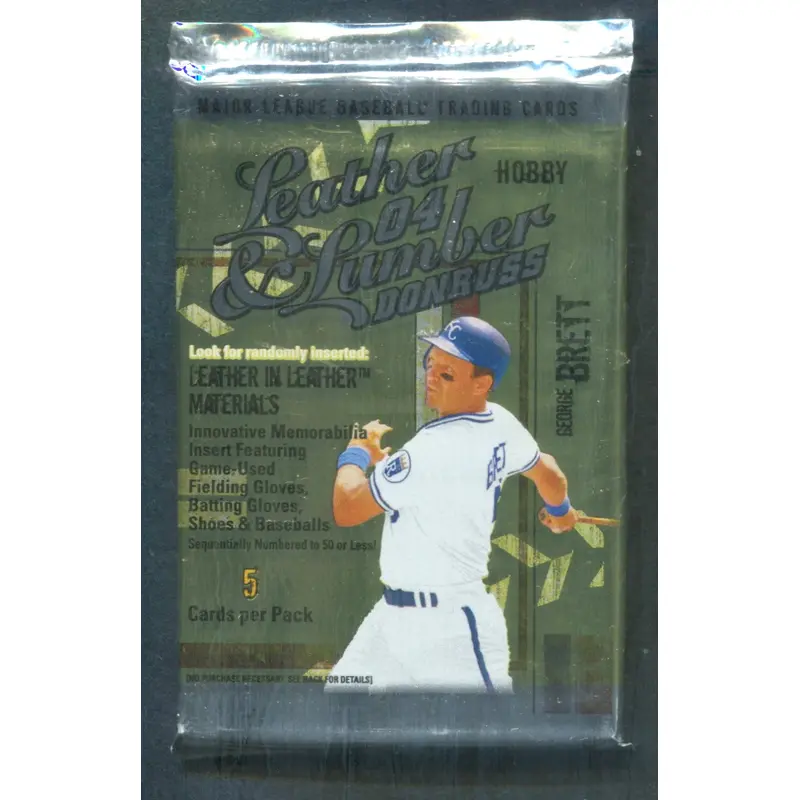 2004 Donruss Leather & Lumber Baseball Unopened Pack (Hobby) (5)