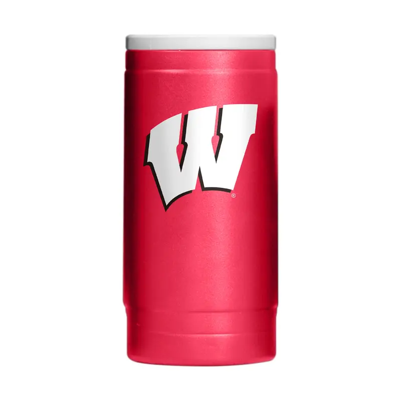 Wisconsin Flipside Powder Coat Slim Can Coolie
