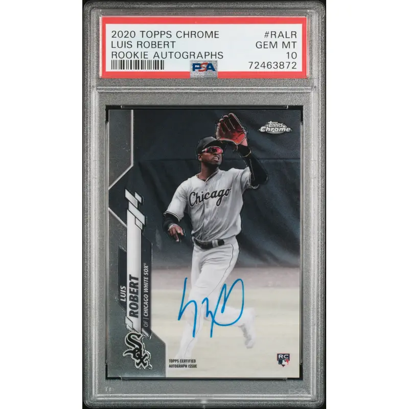 Luis Robert 2020 Topps Chrome Rookie Auto PSA 10 Gem Mint