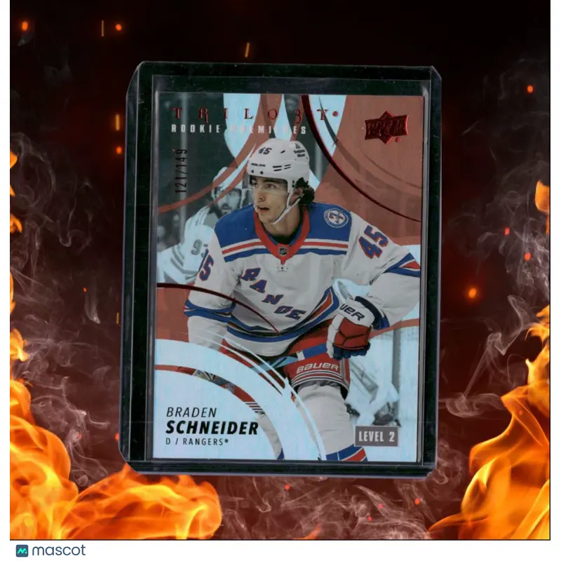 2022-23 Upper Deck Trilogy Braden Schneider Level 2 Premieres Red Rookie 121/149