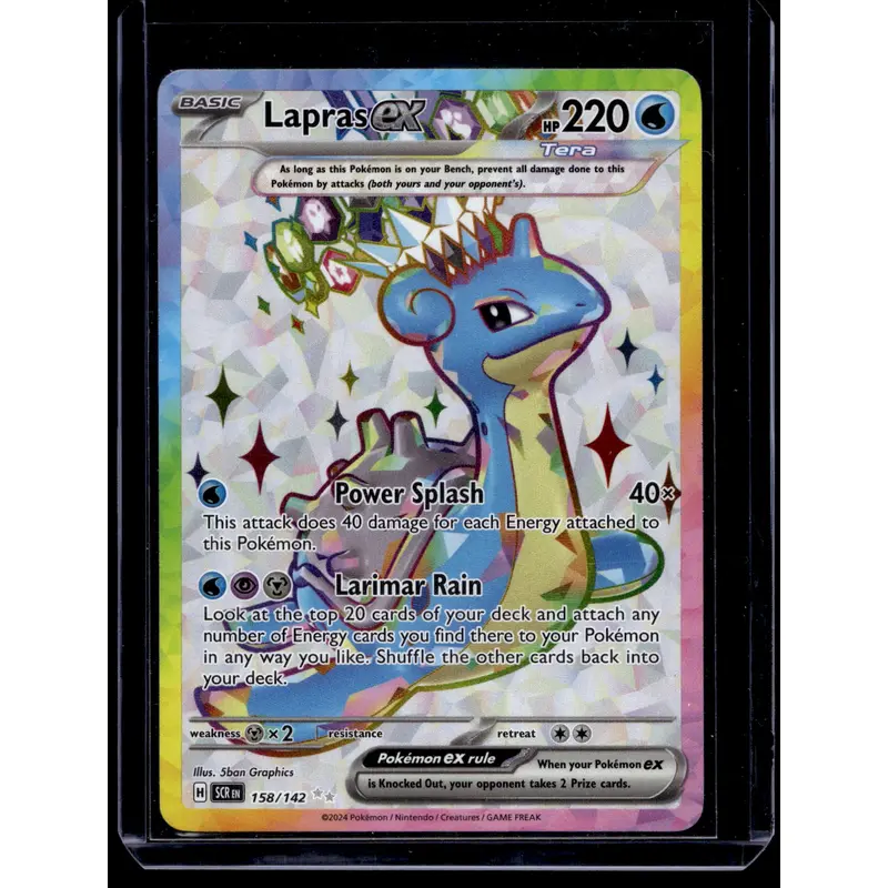 2024 Pokemon - Scarlet & Violet - Stellar Crown -  Ultra Rare - Lapras ex #158