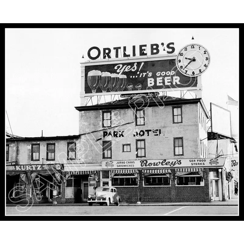 1945 Ortlieb's Beer Billboard 8X10 Photo - 2263