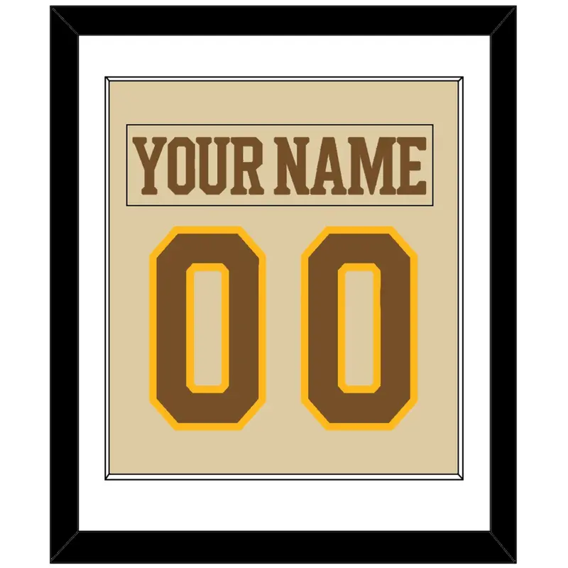 Boston Nameplate & Number (Back) Combined - Centennial Alternate Cream - Single Mat 1