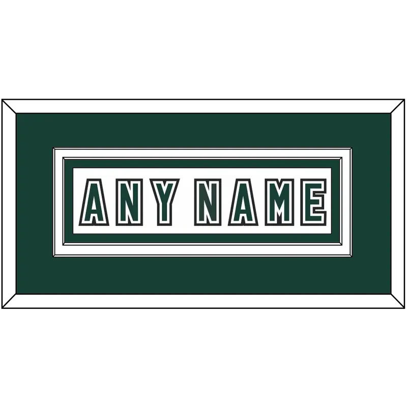 Michigan State Hockey Nameplate - Alternate Home White (2006-2007) - Double Mat 3