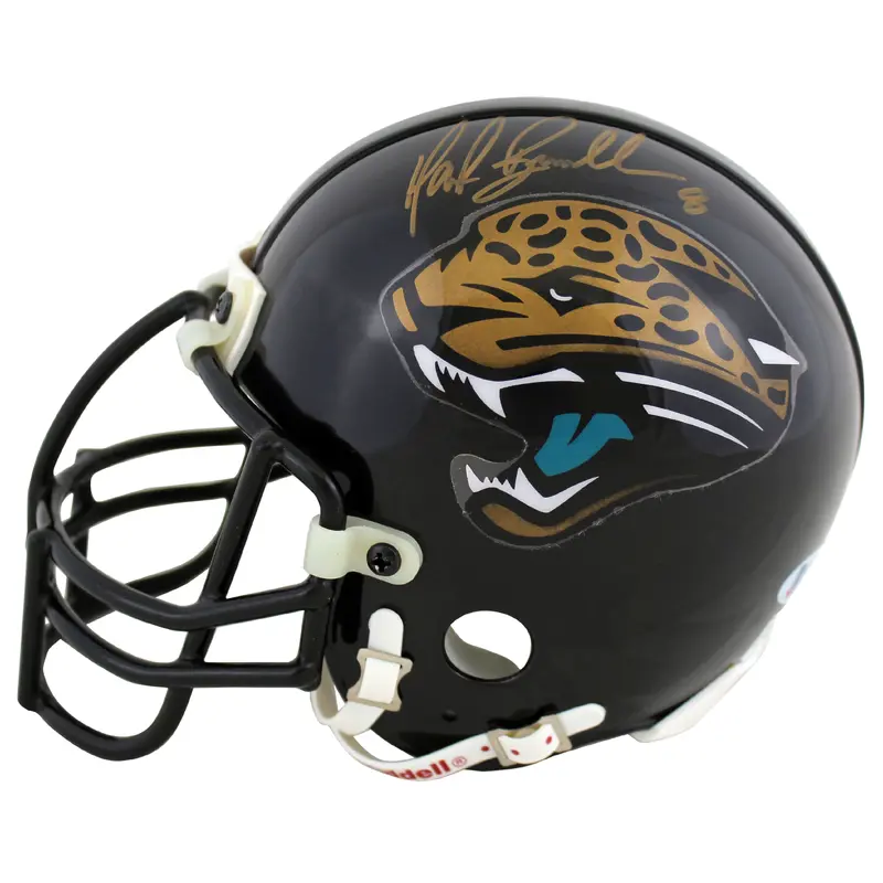 Jaguars Mark Brunell Signed Vintage Authentic Black TB Mini Helmet BAS #X71251