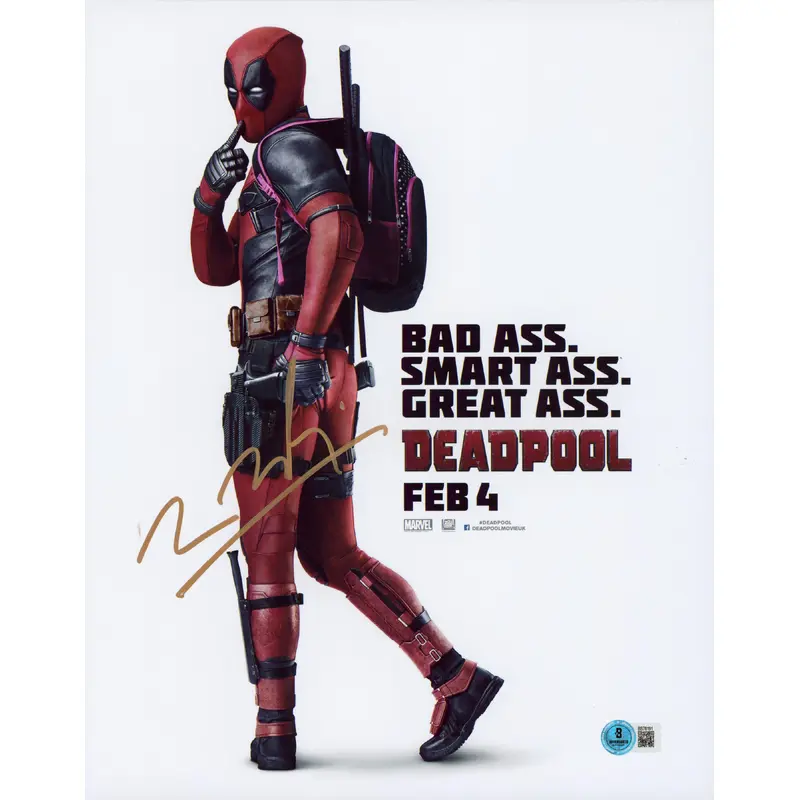 Tim Miller Deadpool Authentic Signed 11x14 Vertical Photo BAS #BS78191