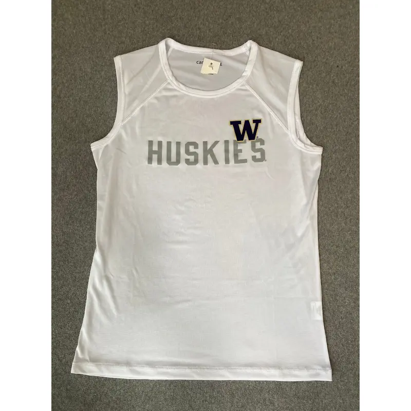 White Mens Huskies Tanktop