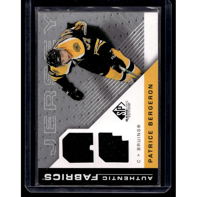 2007-08 Upper Deck SP Game Used Edition - Authentic Fabrics - Patrice Bergeron #AF-PB
