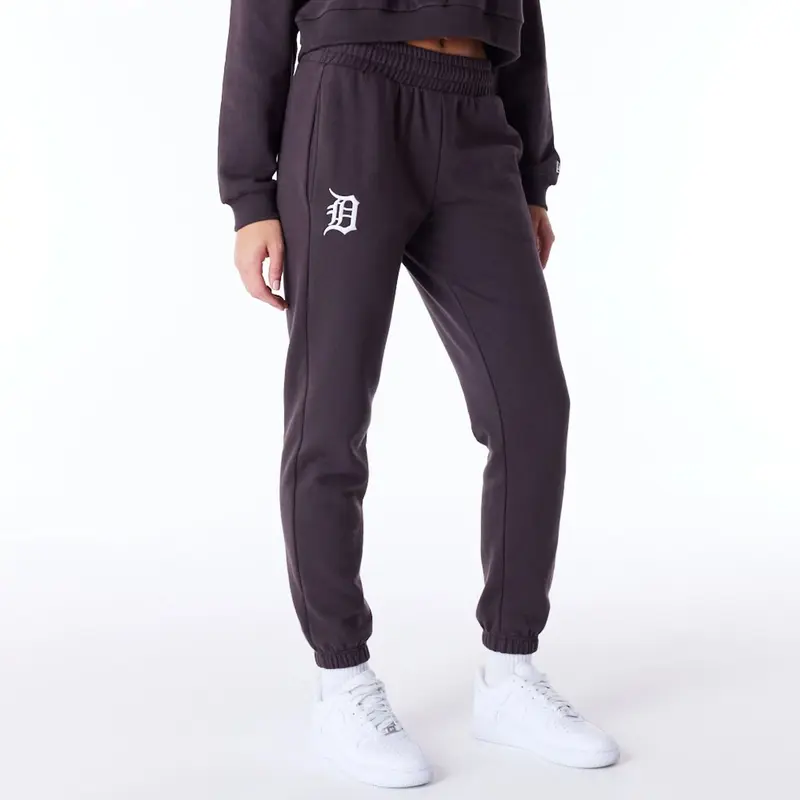 Detroit Tigers Womens MLB League Essential Dark Brown Fleece Joggers