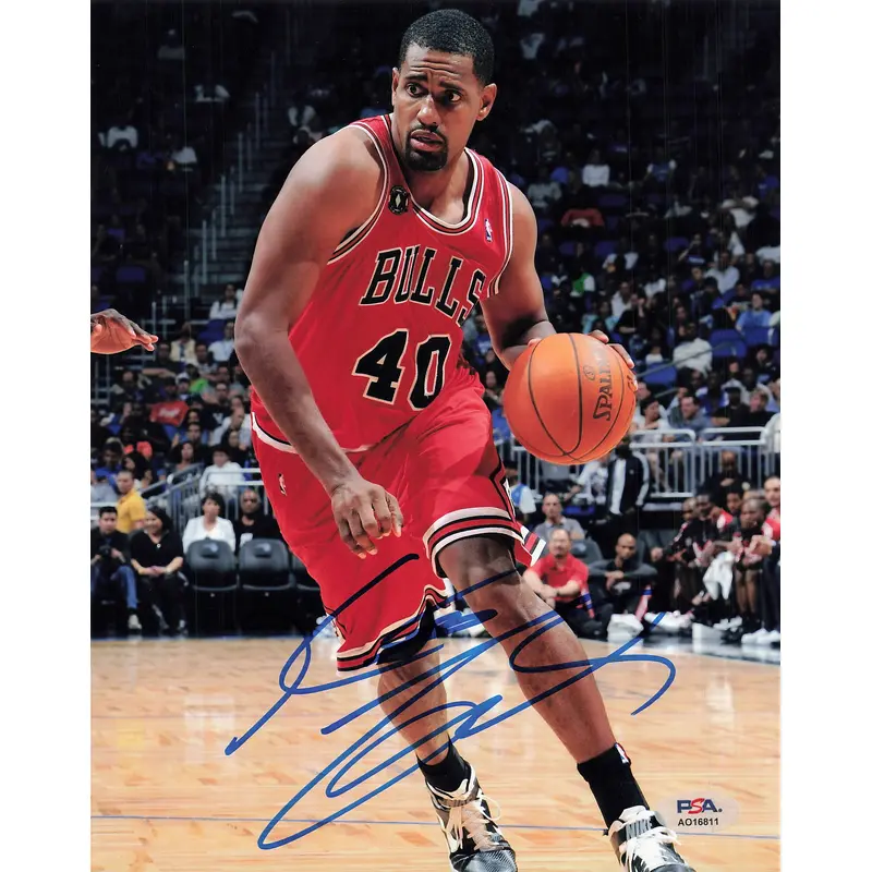 Kurt Thomas Signed 8x10 Photo PSA Bulls Autographed