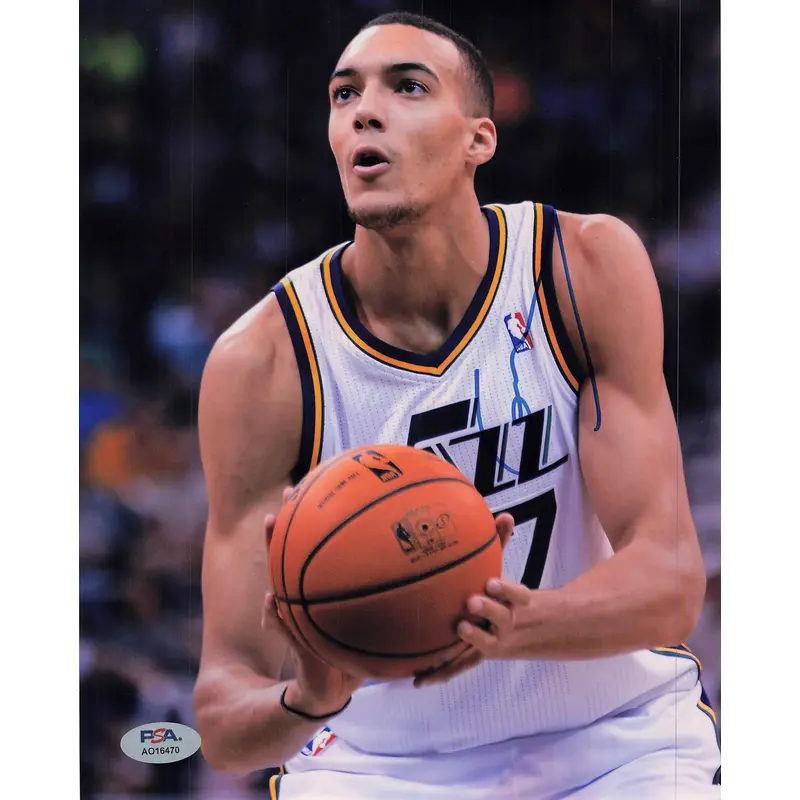 Rudy Gobert signed 8x10 photo PSA/DNA Jazz Autographed