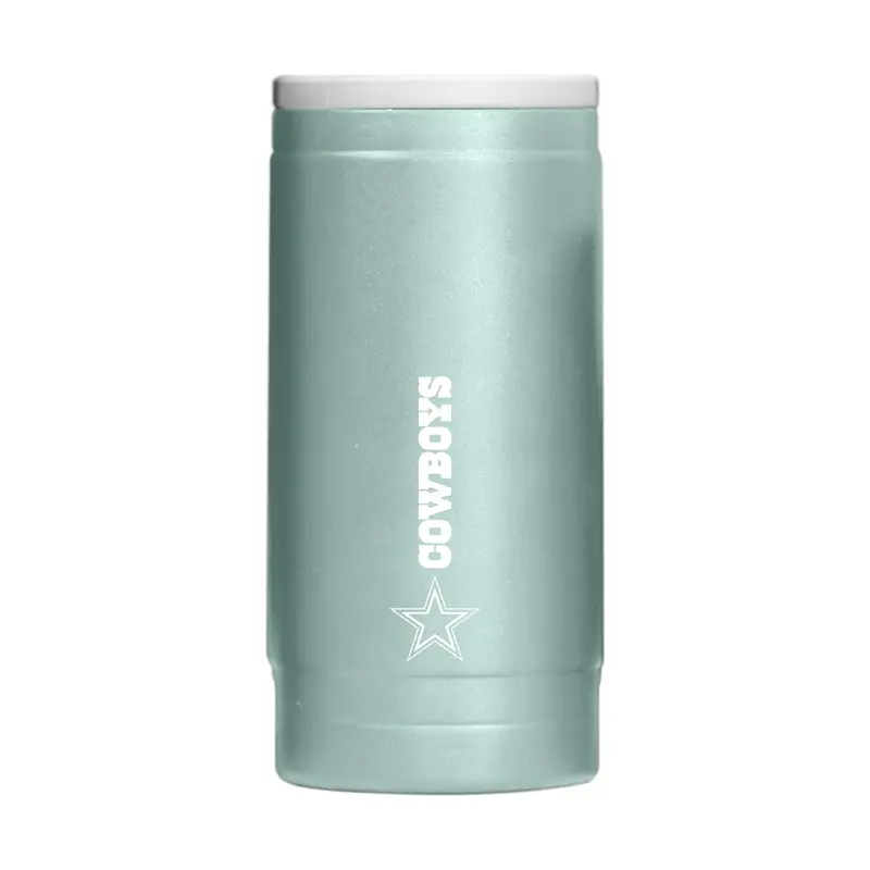 Dallas Cowboys  Vertical Powder Coat Slim Can Coolie
