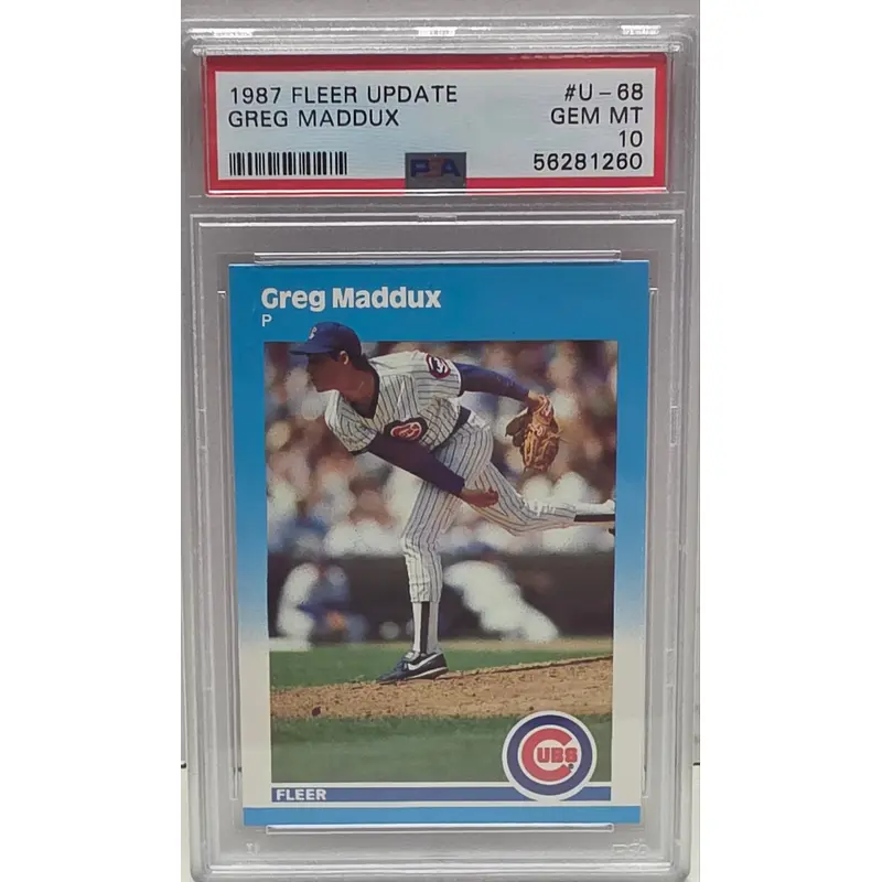 Greg Maddux 1987 Fleer Update Rookie #U68 PSA 10 Gem Mint