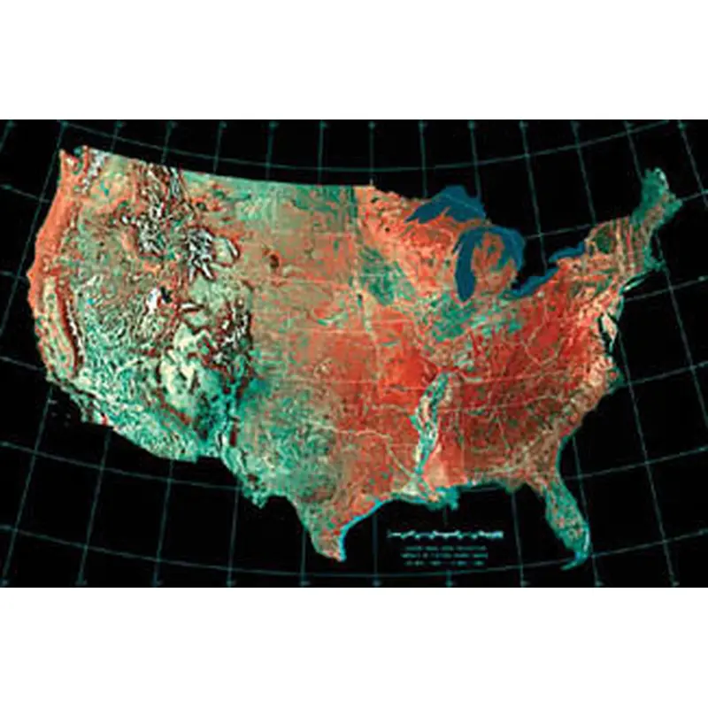 USA Albers Equal Area Projection Map - Import Images