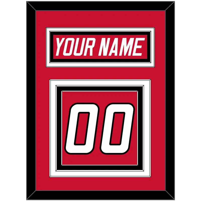 Carolina Nameplate & Number (Back) - Road Red (1997-2000) - Triple Mat 2