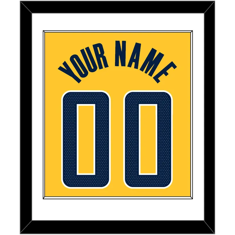 Indiana Name & Number - Gold Statement - Single Mat 1