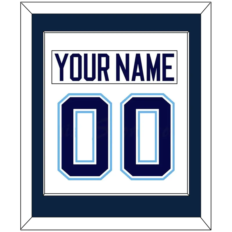 Maine Nameplate & Number (Back) Combined - Home White (1994-2008) - Single Mat 2