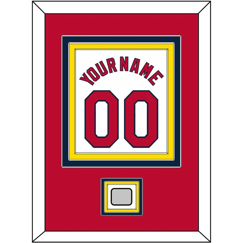 St. Louis Name, Number & World Series Jersey Patch - Home White (2006-2012) - Triple Mat 2