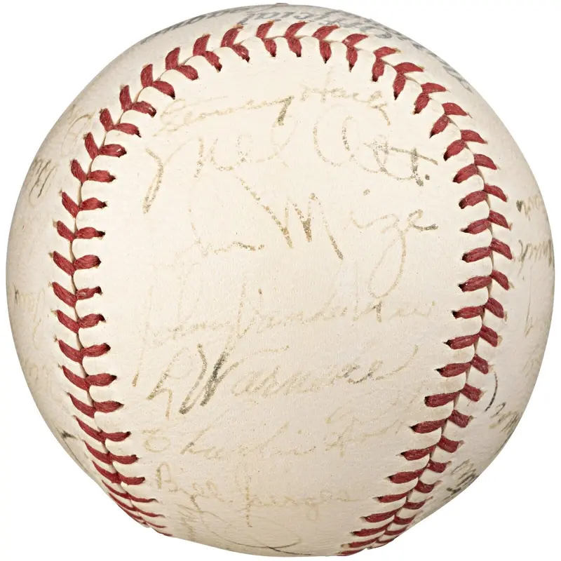 1939 All Star Game Team Signed Baseball 24 Sigs Mel Ott PSA DNA JSA & BAS COA