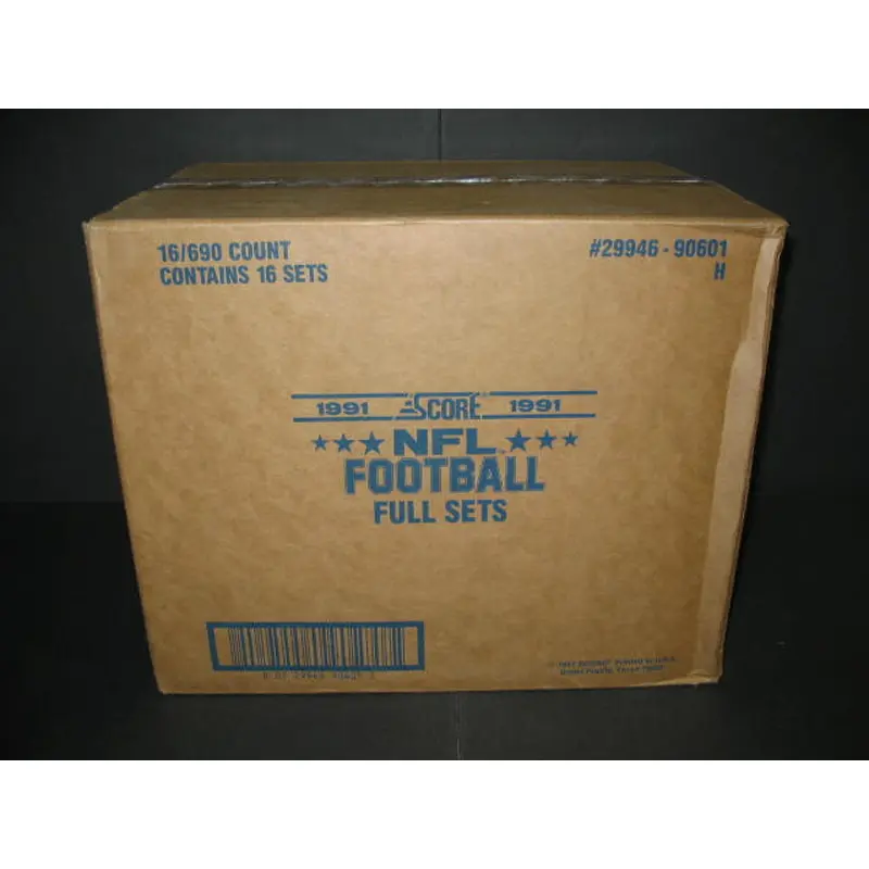 1991 Score Football Factory Set Case (16 Sets)