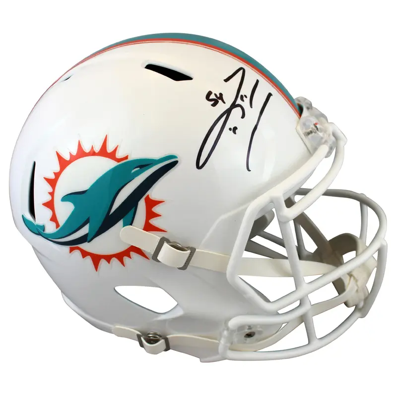 Dolphins Zach Thomas Authentic Signed Full Size Speed Rep Helmet BAS Witnessed