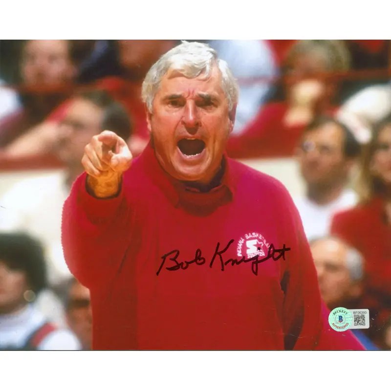 Indiana Bobby Knight Authentic Signed 8x10 Photo Autographed BAS #BF06393