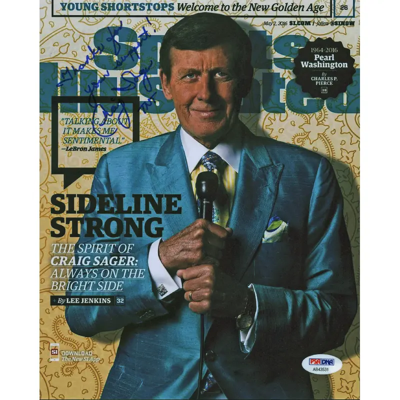 Craig Sager "Thanks For Your Support, TNT" Signed 8x10 Photo PSA/DNA #AB43531