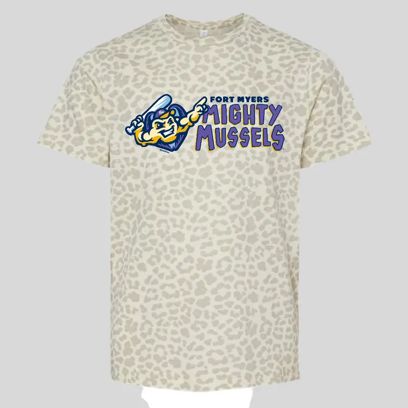 Mighty Mussels Girls Leopard Print Tee