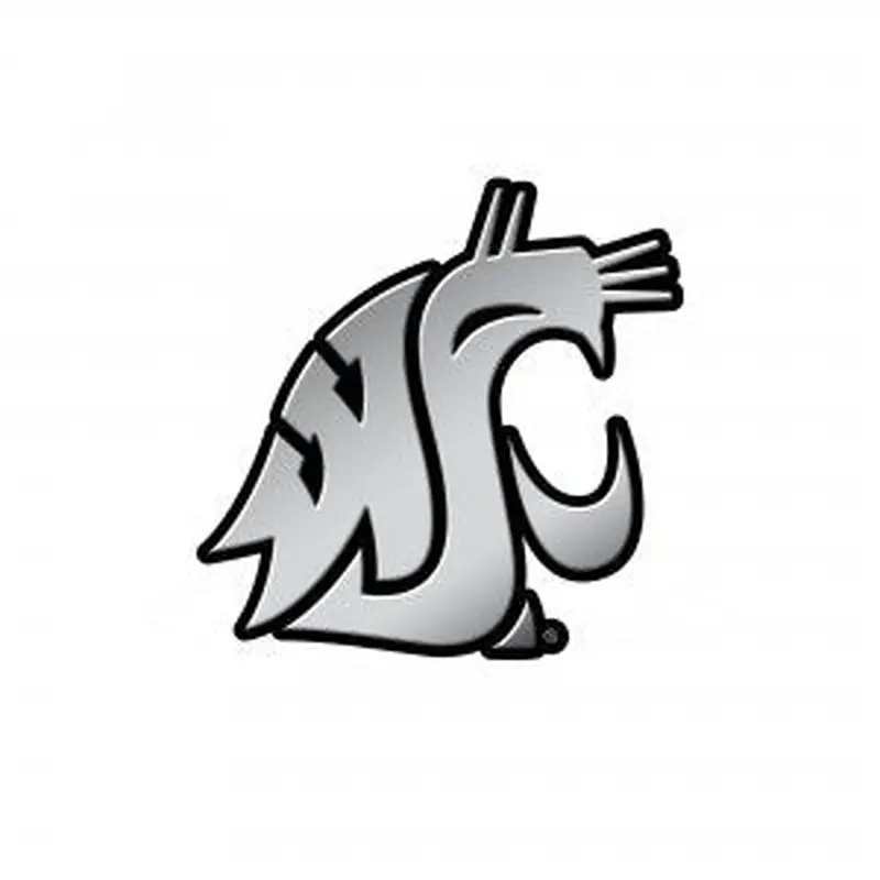 Washington State Cougars Chrome Plastic Auto Emblem