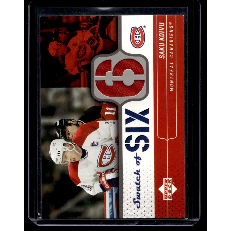 2004-05 Upper Deck - Swatch of Six - Saku Koivu #SS-SK