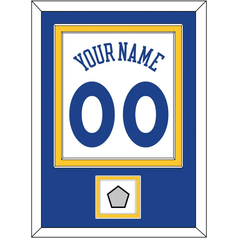 Golden State Name & Number With Finals Patch - Home White (2010-2019) - Double Mat 2