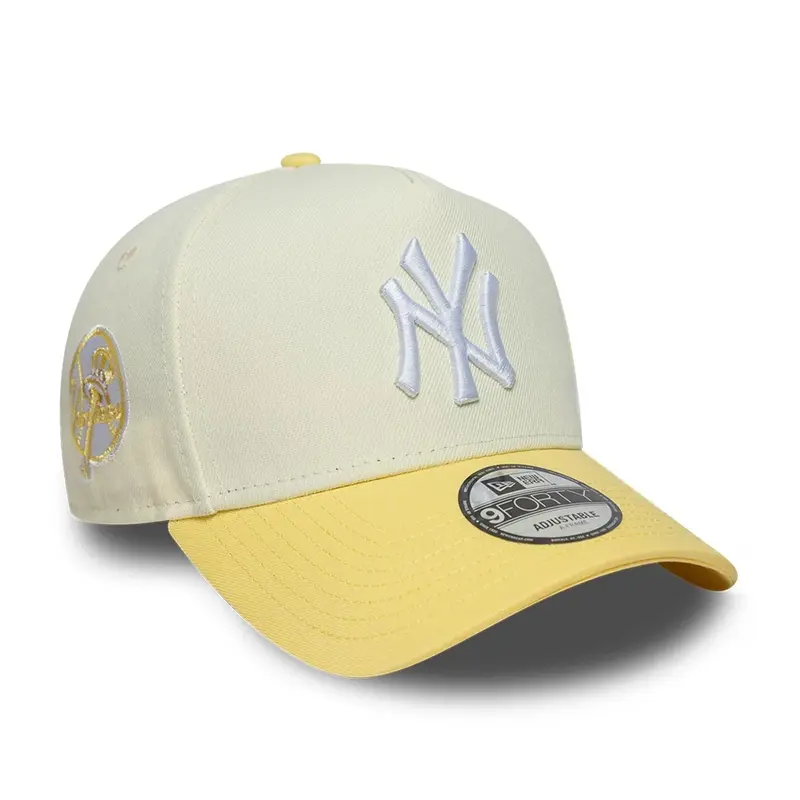 New York Yankees MLB Cream & Yellow 9FORTY A-Frame Adjustable Cap