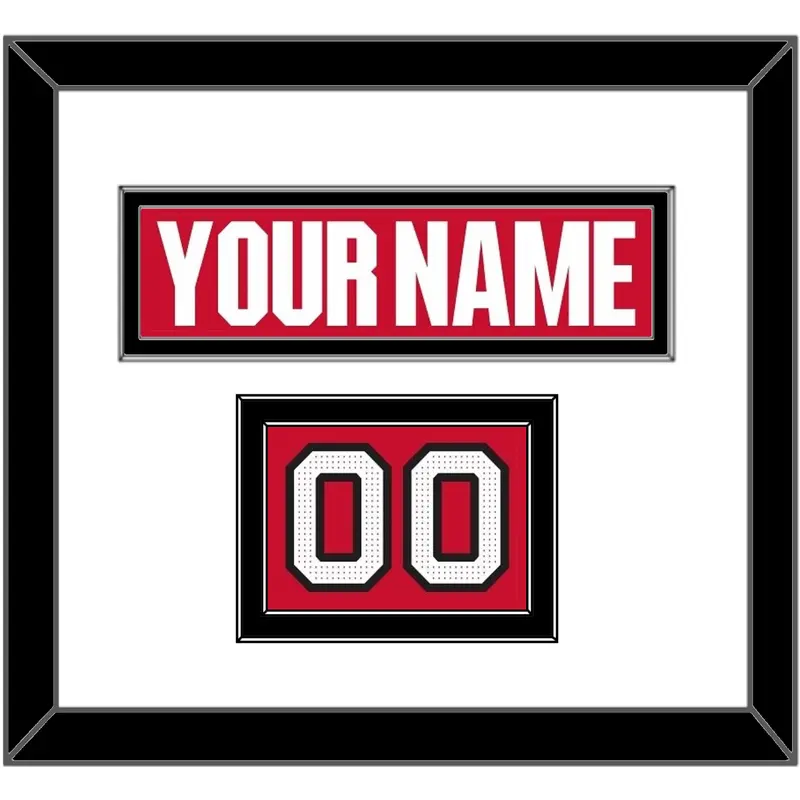 Ottawa Nameplate & Number (Shoulder) - Home Red (2017-2020) - Double Mat 1