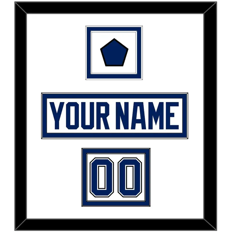 Tampa Bay Nameplate, Number (Shoulder) & Jersey Logo Patch - Road White - Double Mat 1