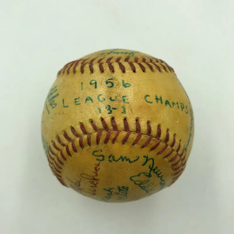 1956 Little League World Series Game Used Team Signed Baseball Mike Mccormick