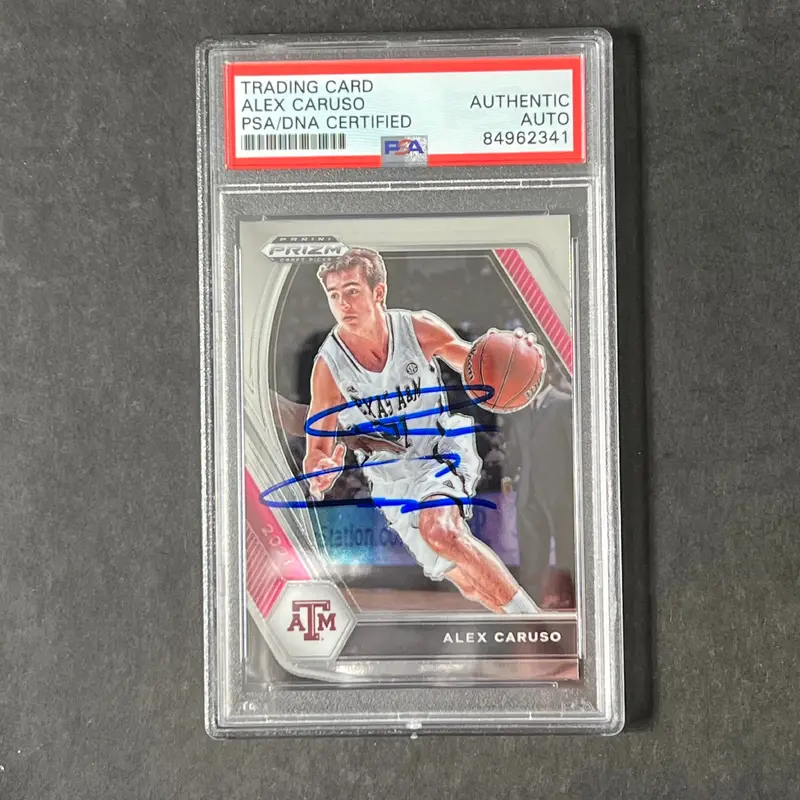 2021 Panini Prizm Draft Picks #76 Alex Caruso Signed Card AUTO PSA Slabbed Lakers