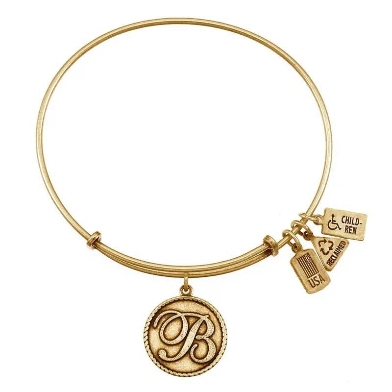 Love Letter 'B' Charm Bangle