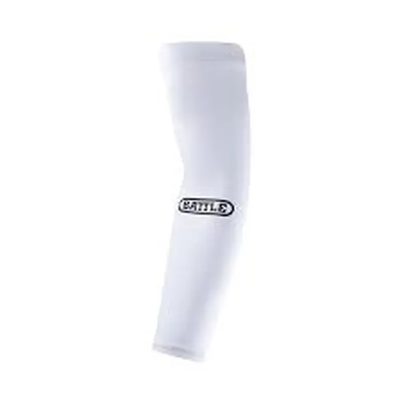 New Battle Performance Football Full Arm Sleeve Pair - White-Adult L/XL