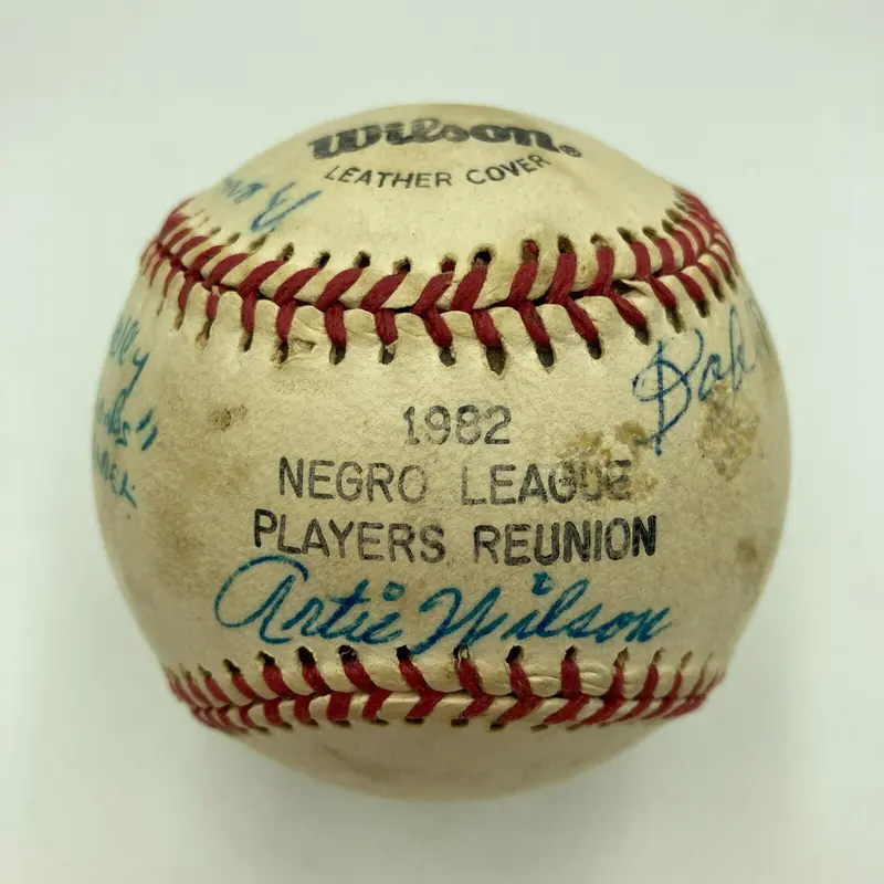 1982 Negro League Reunion Signed Vintage Baseball Artie Wilson Bobbie Robinson