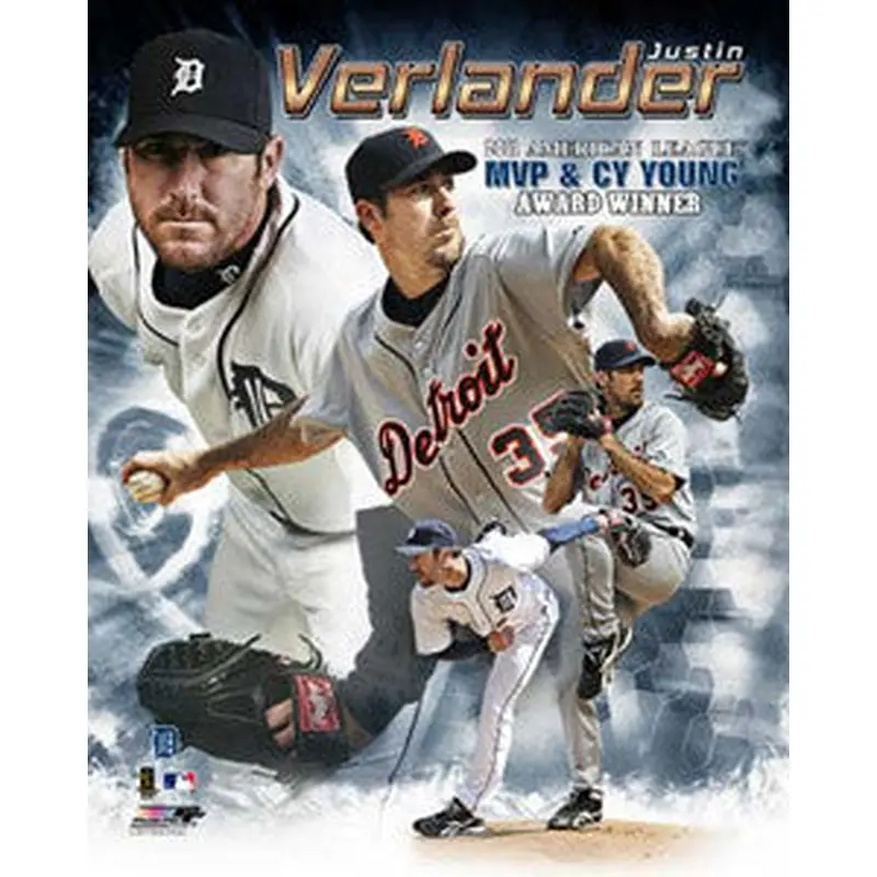 Justin Verlander "Cy-MVP" (2011) Detroit Tigers Premium Poster Print - Photofile 16x20