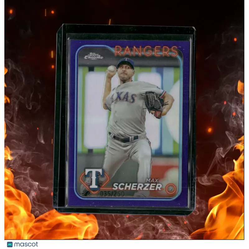 2024 Topps Chrome Max Scherzer Purple Refractor 035/250 #37