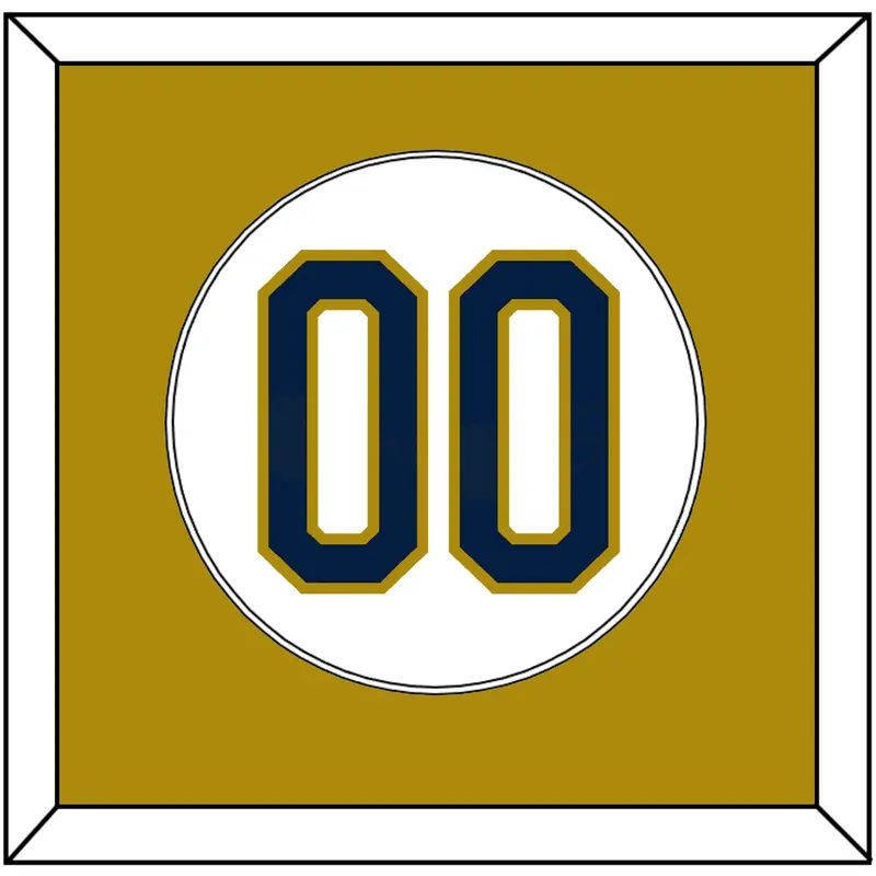 Notre Dame Baseball Number - Home White - Single Mat 2