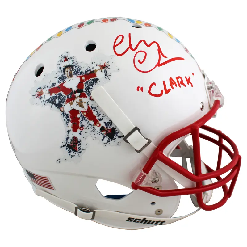 Chevy Chase Christmas Vacation "Clark" Signed Schutt Full Size Rep Helmet BAS