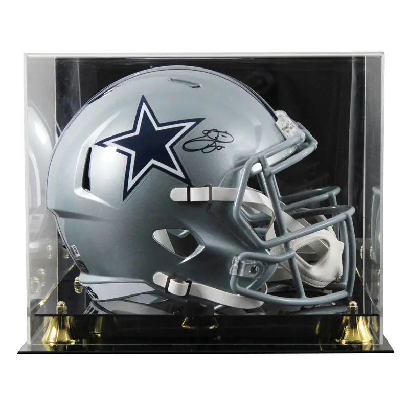Cowboys Emmitt Smith Signed Full Size Speed Rep Helmet W/ Case BAS Witnessed
