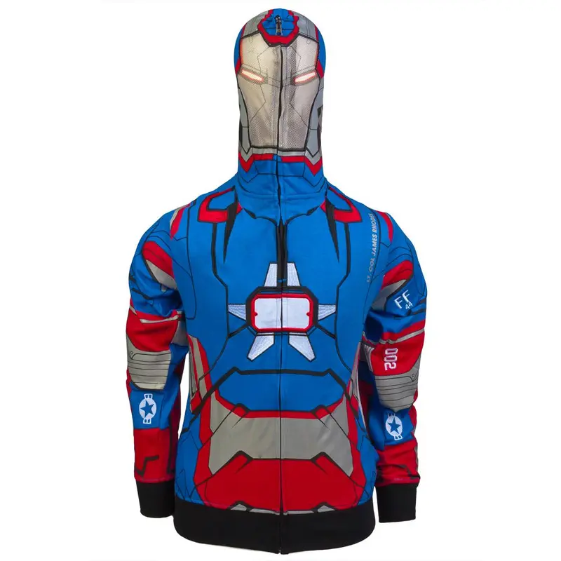 Iron Man - I Am Iron Patriot Costume Zip Hoodie