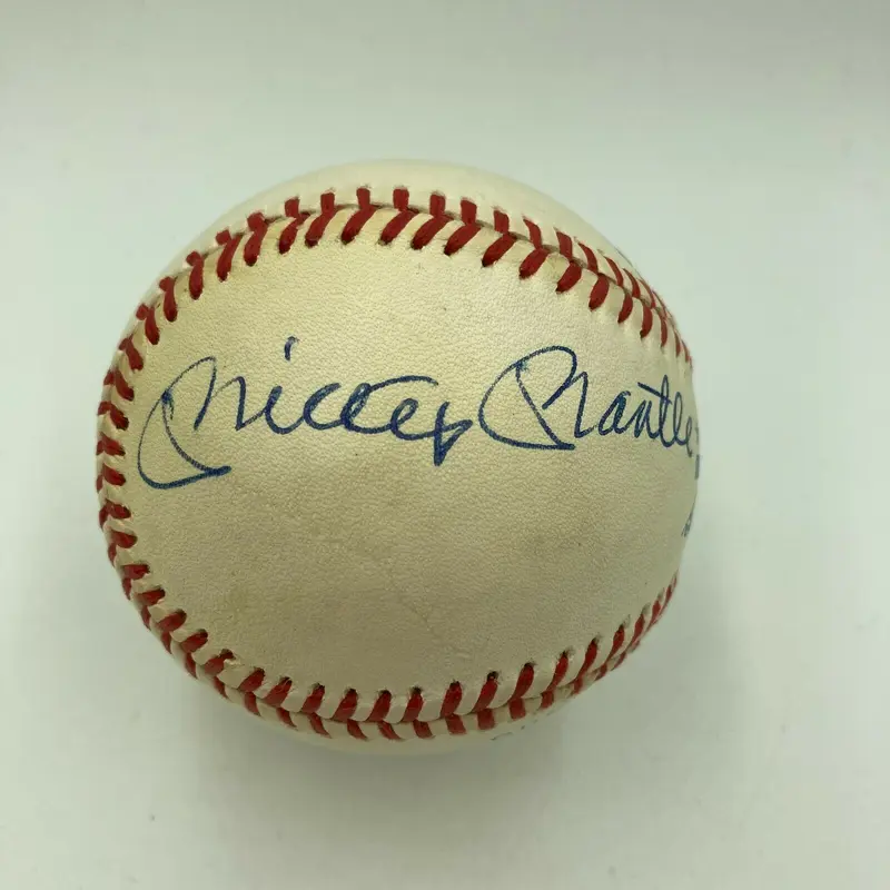 Mickey Mantle & Whitey Ford Signed Official American League Baseball PSA DNA COA