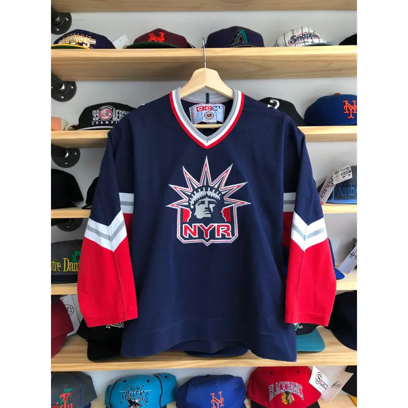Vintage CCM New York Rangers Liberty Head Jersey Youth Size L/XL